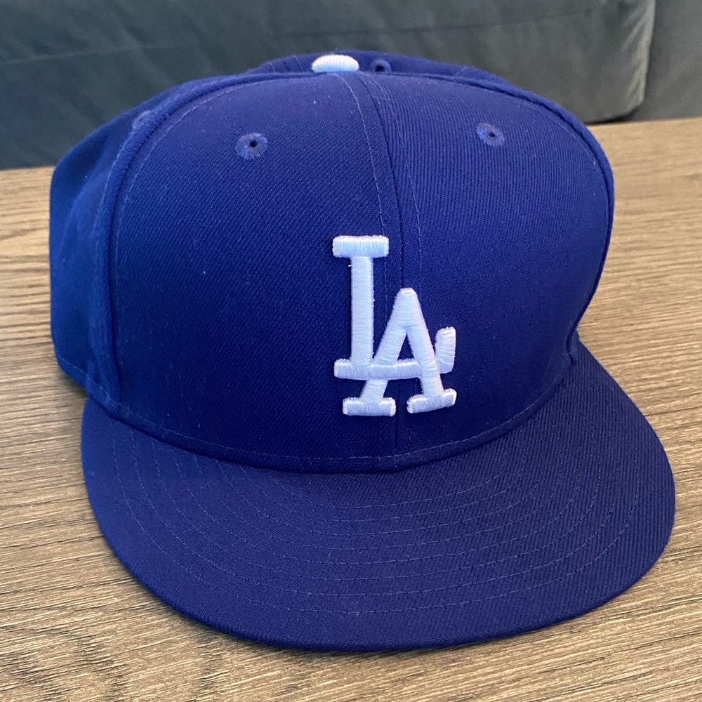 New Era, official on-field cap, blue, LA Dodgers, size 7 1/8.  Like new!